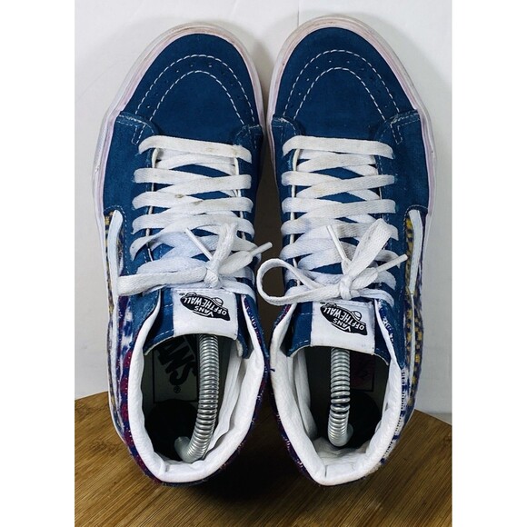 VANS Sk8-Hi Blue Multicolor Women's Suede Canvas Sneakers Shoes Size 6 - Picture 5 of 6